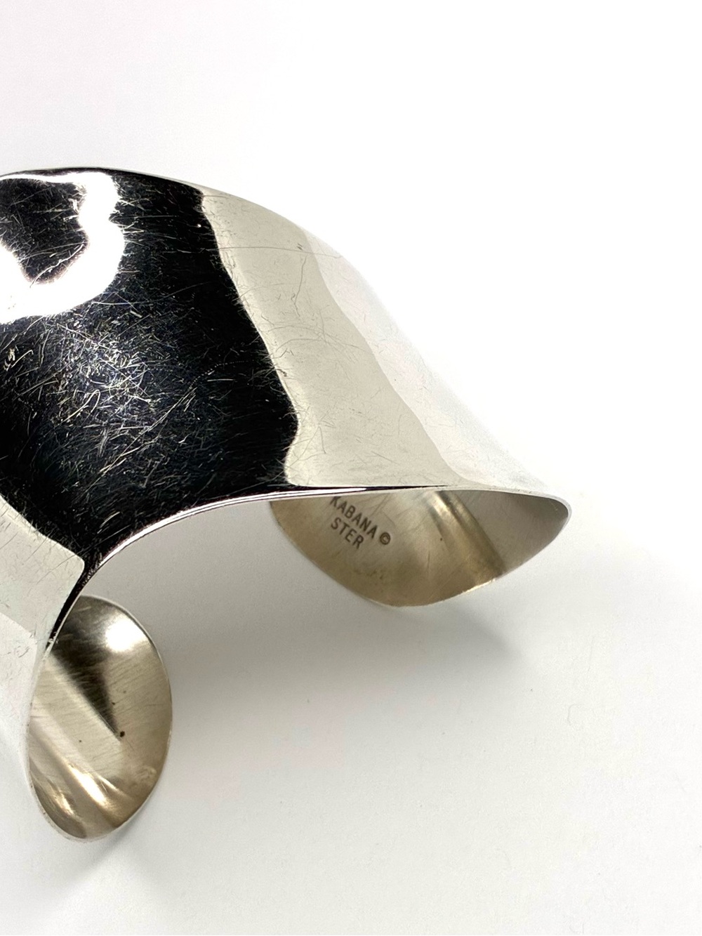 Kabana Sterling Silver Wavy Bone Style Cuff Bracelet - Picture 5 of 9